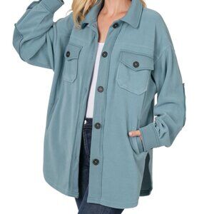 Elbow Patch Pocketed Shacket